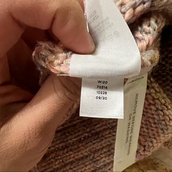 Ann Taylor Marled Mock Neck Knit Sweater Pink Multi Shimmer - Picture 7 of 8